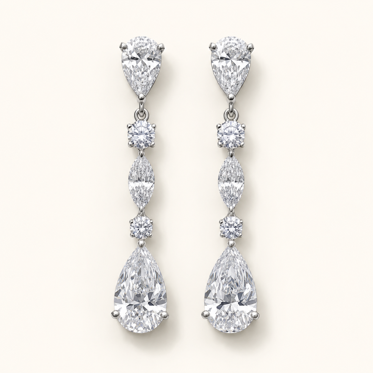 Cubic Zirconia Drop Earrings