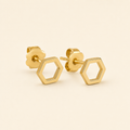 Geometric Hexagon Studs