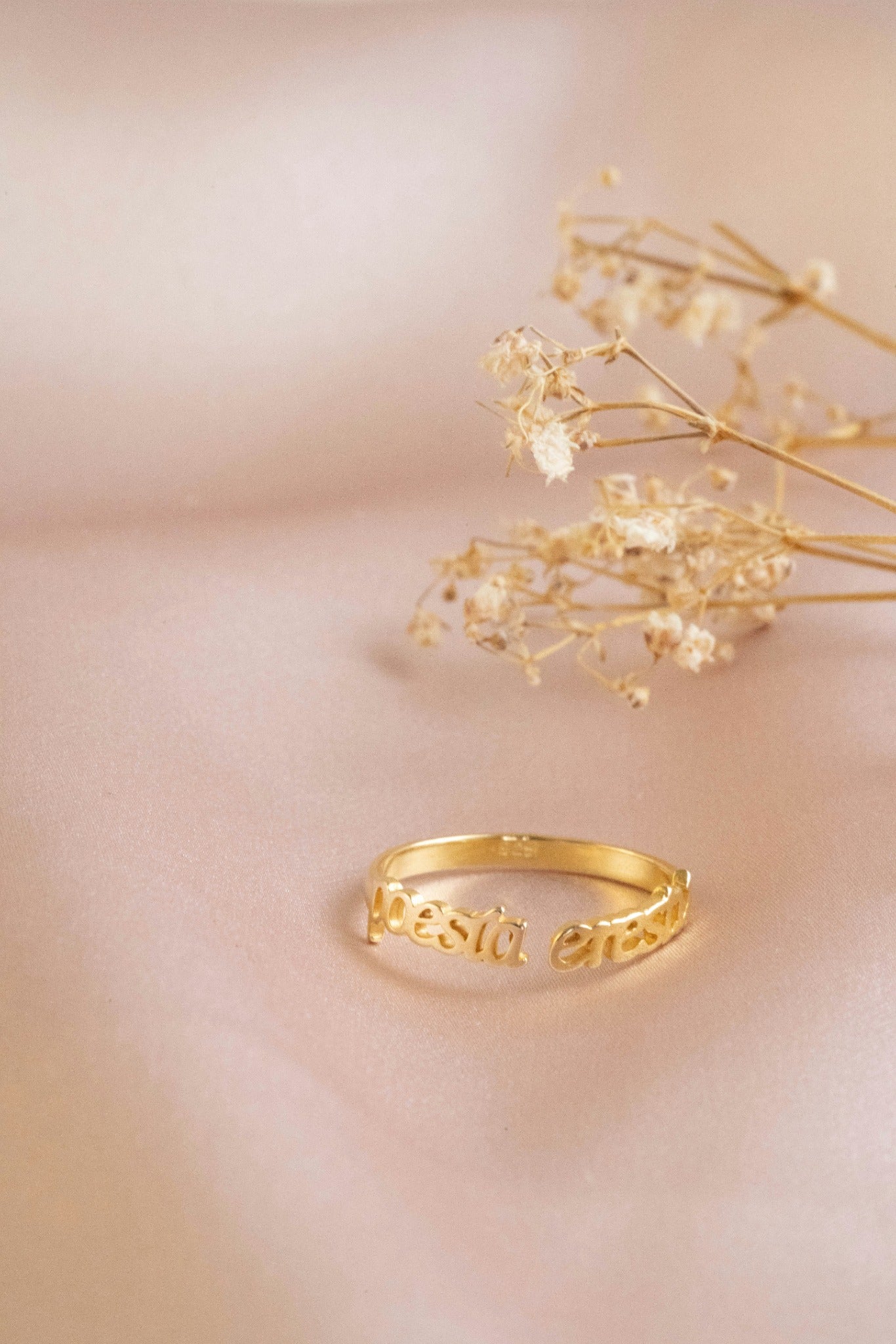 Love Script Open Ring