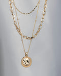 Layered Coin Pendant Necklace